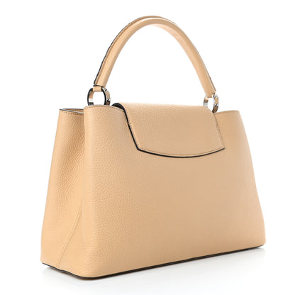 Louis Vuitton Taurillon Capucines MM Dune 2 of 10