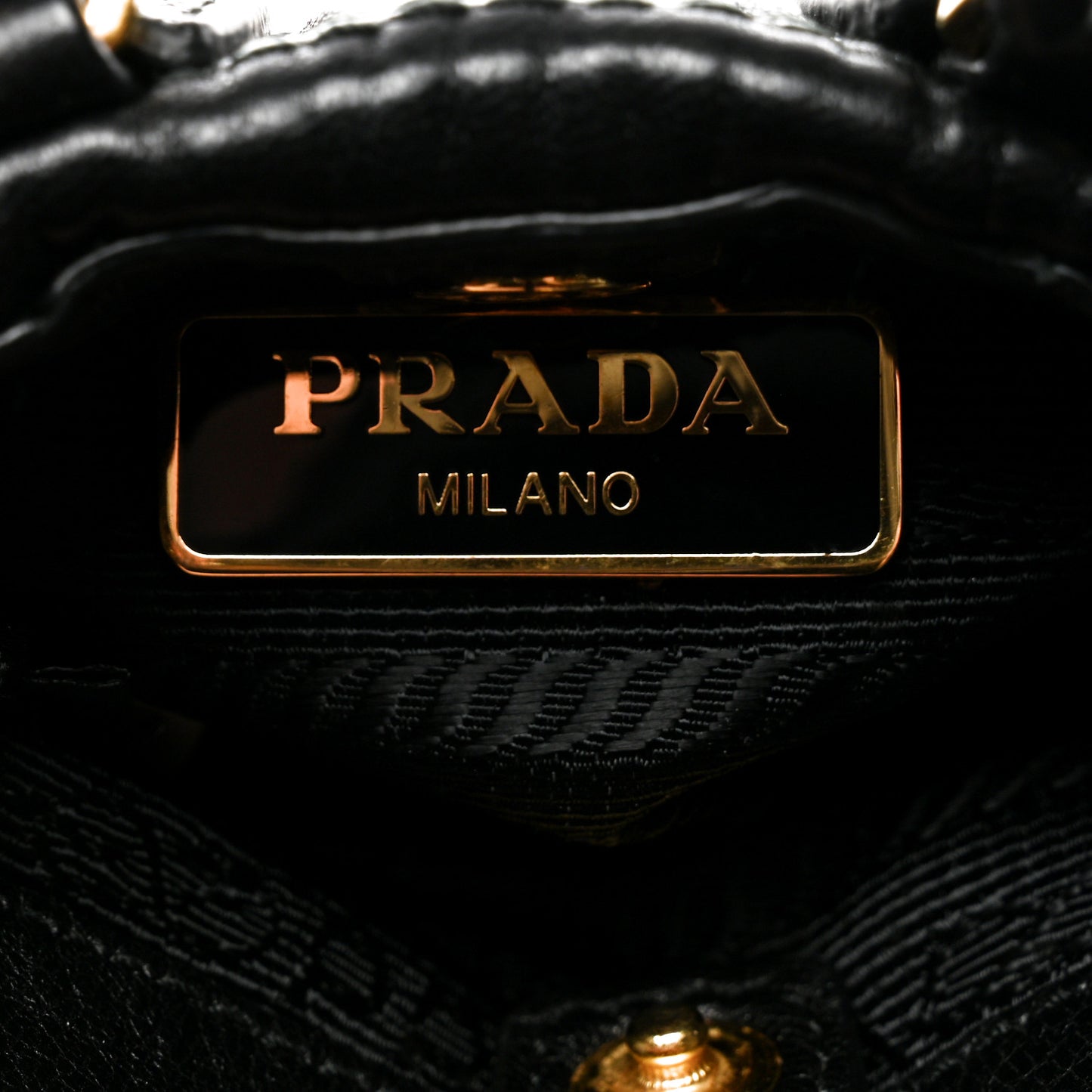 Nappa Mini Bag Keychain Charm Black