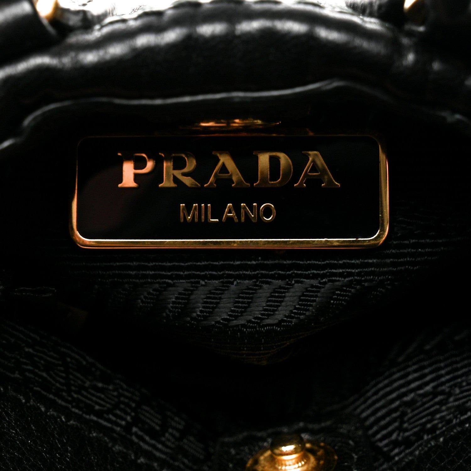 Prada Nappa Mini Bag Keychain Charm Black 5 of 7