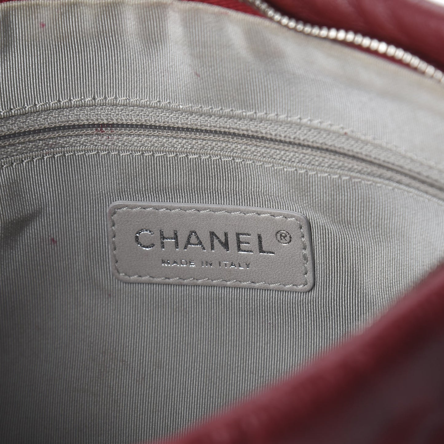 Calfskin On The Bund Pochette Dark Red