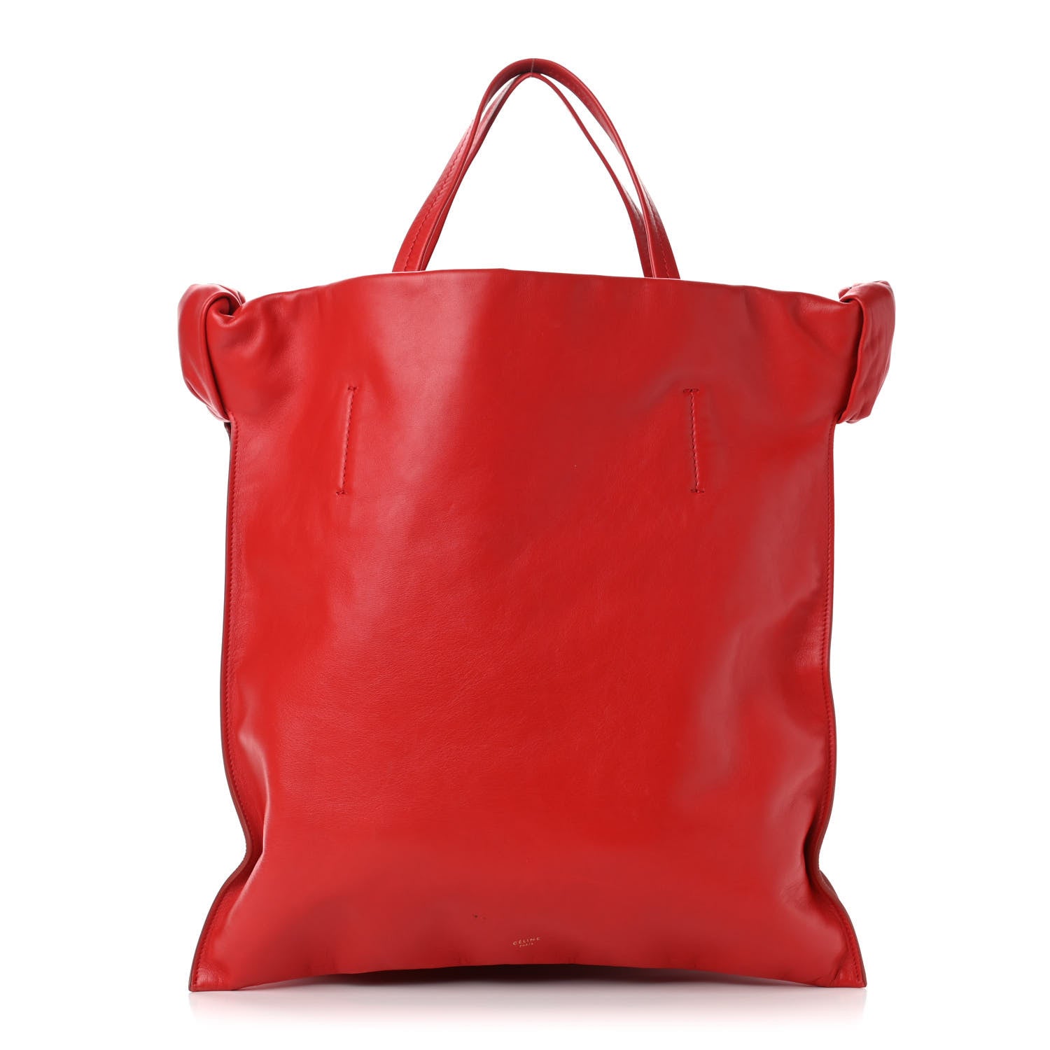 Celine Lambskin Medium With Knots Tote Red 1 of 6