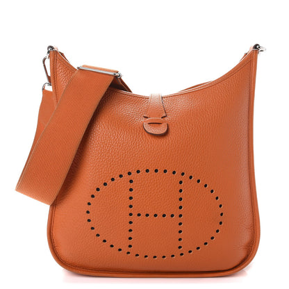 Hermes Taurillon Clemence Evelyne III PM Orange 1 of 21