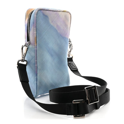 Fendi Econyl Nylon Cuoio Romano Baguette Crossbody Phone Pouch Azzurro 3 of 11