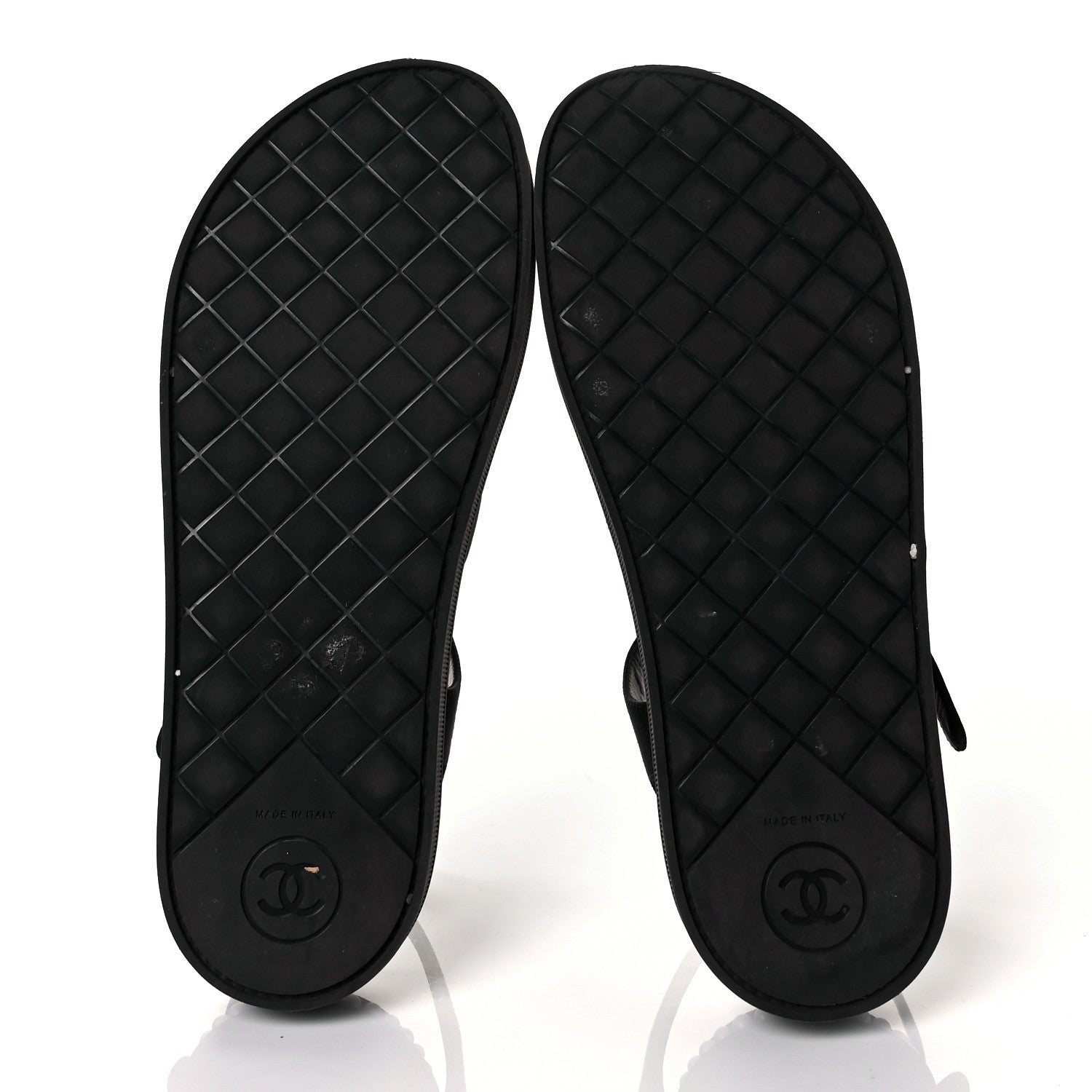 Chanel Grosgrain Pearl Flat Sandals 37 Black 6 of 9