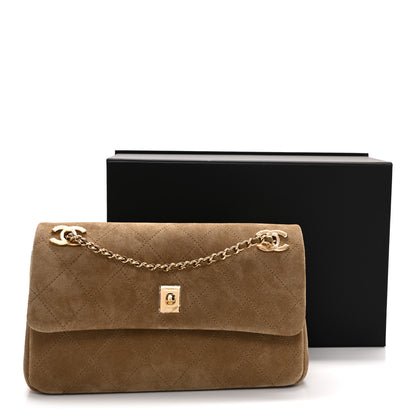 Chanel Suede Calfskin Quilted Eyes On You Flap Dark Beige 11 of 11