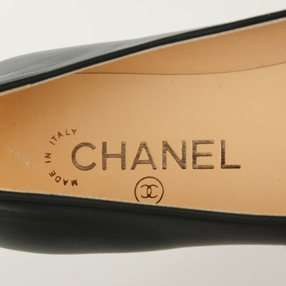 Chanel Calfskin Camellia Bead Ballerina Flats 36.5 Grey Black 7 of 8