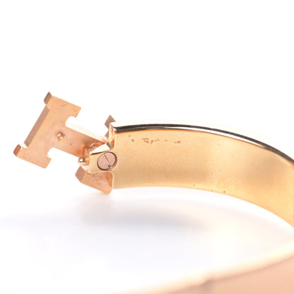Hermes Enamel Narrow Clic Clac H Bracelet PM Rose Cassata 6 of 7