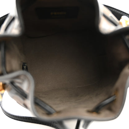 Fendi Vitello Liberty F is Fendi Bi-Color FF 1974 Embossed Mini Mon Tresor Bucket Bag Maya Black 4 of 9