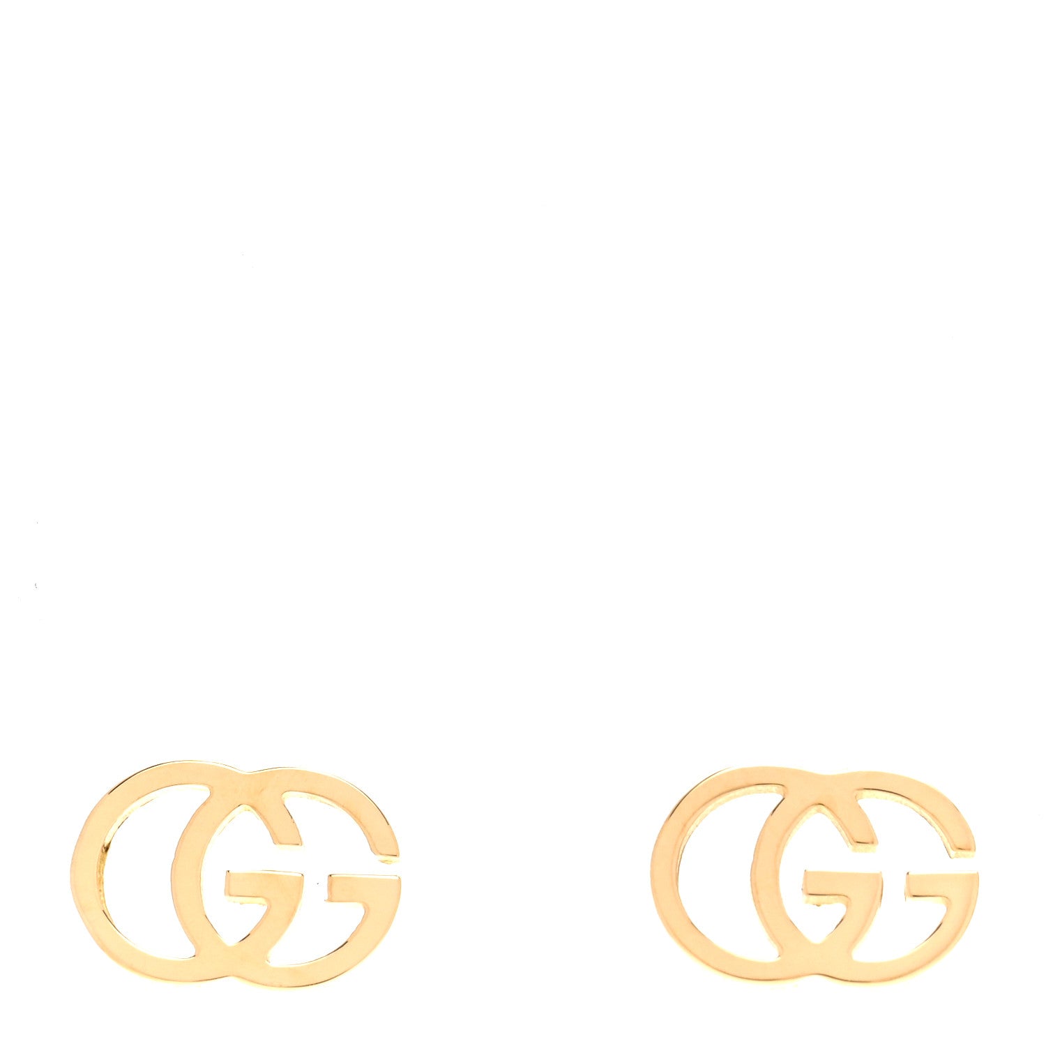 Gucci 18K Yellow Gold Running G Stud Earrings 1 of 4