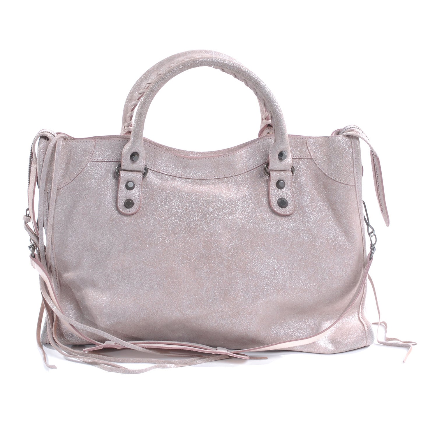 Metallic Craquele Calfskin Classic Hardware City Bois de Rose
