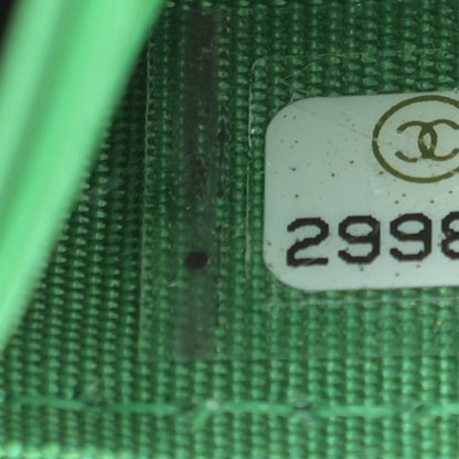 Chanel Lambskin Quilted Chanel 19 Card Holder Green 10 of 12