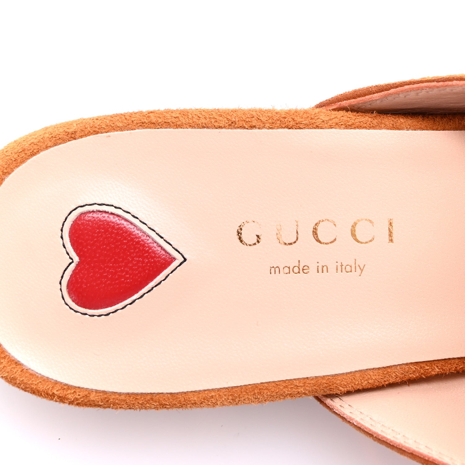 Gucci Suede Cachemire Malaga Kid Womens Princetown Slippers 36 Blondie Cognac 8 of 9