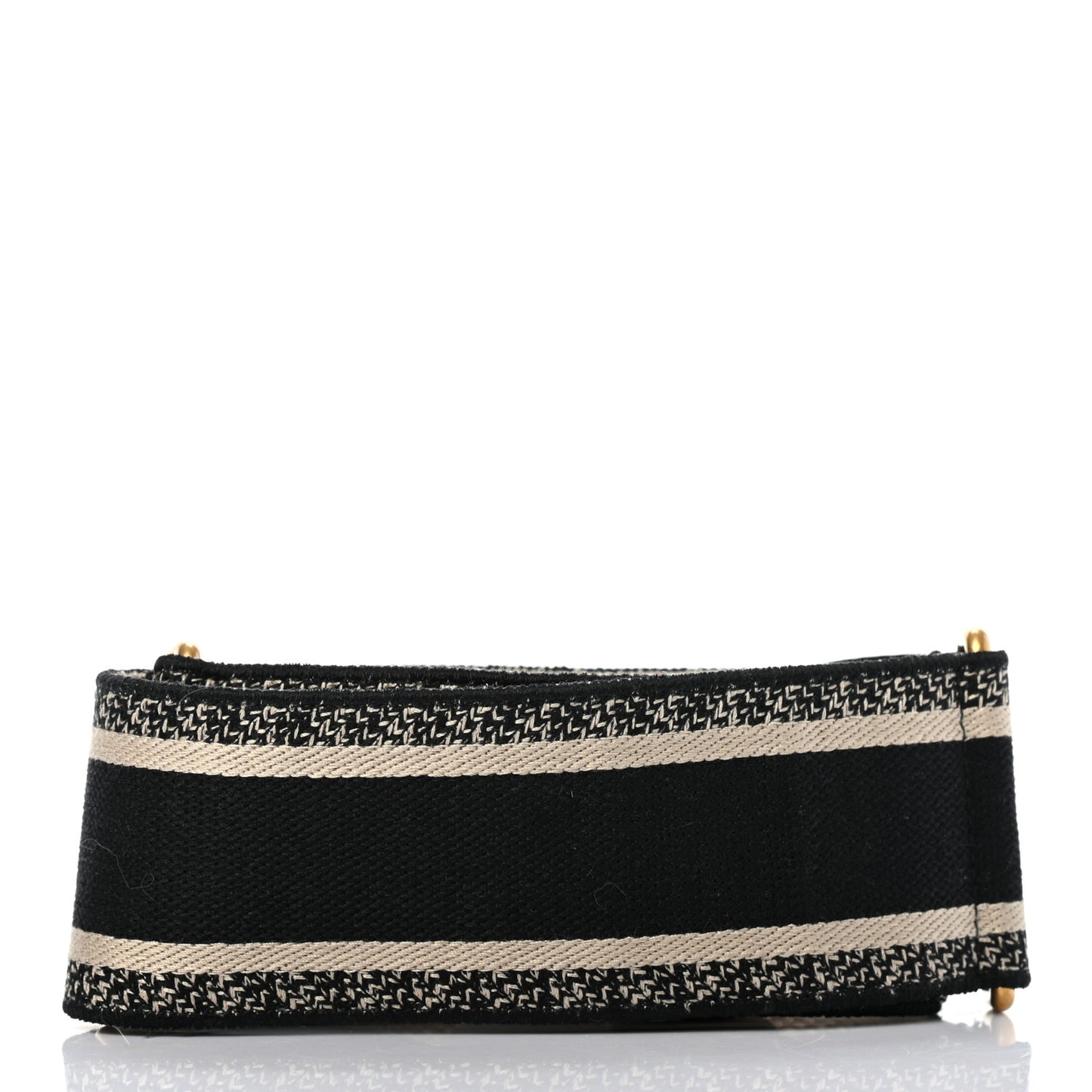 Canvas Embroidered Shoulder Strap Black