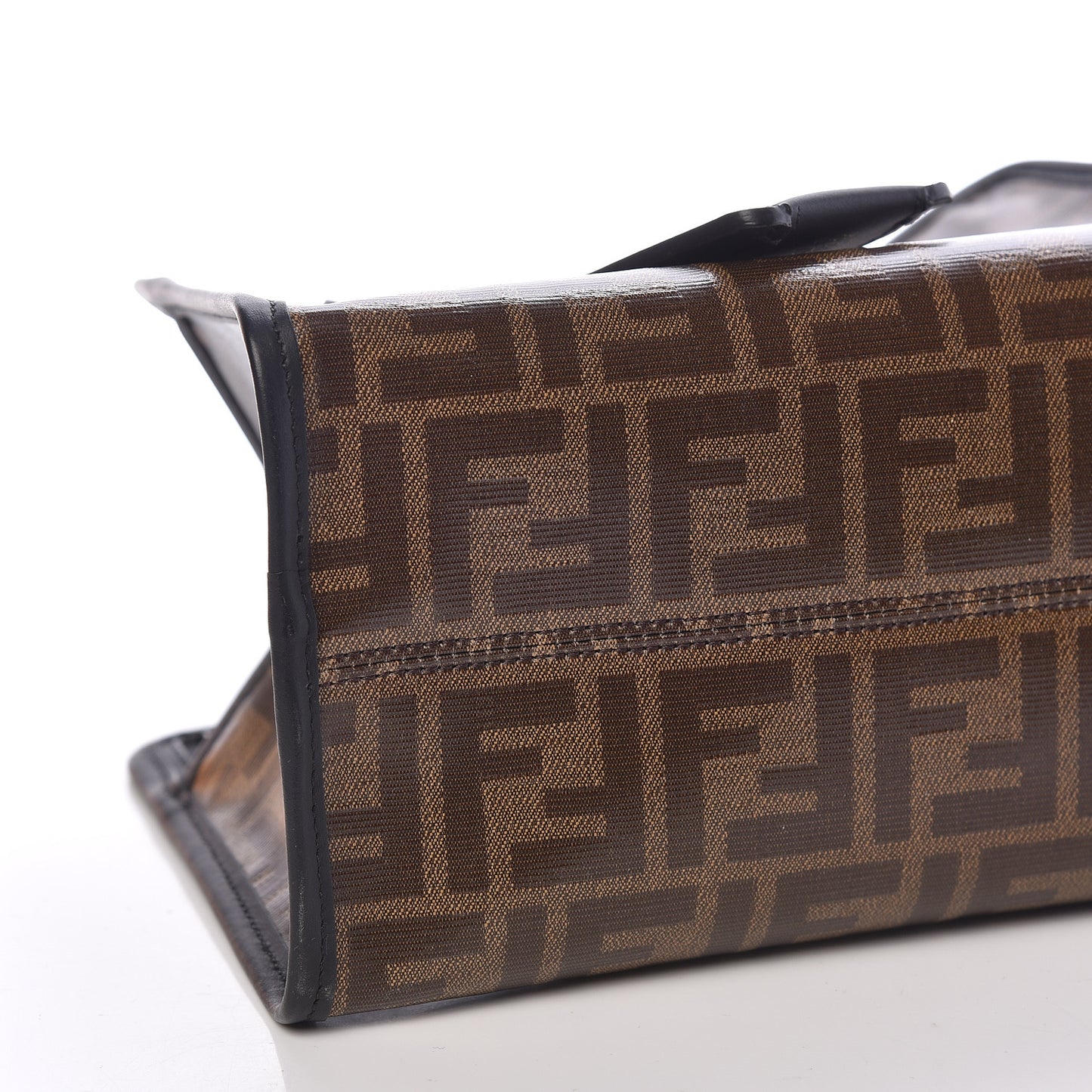 Glazed Fabric Vitello Century FF 1974 Stamp Patch Mini Peekaboo Defender Cover Mogano Panna Black