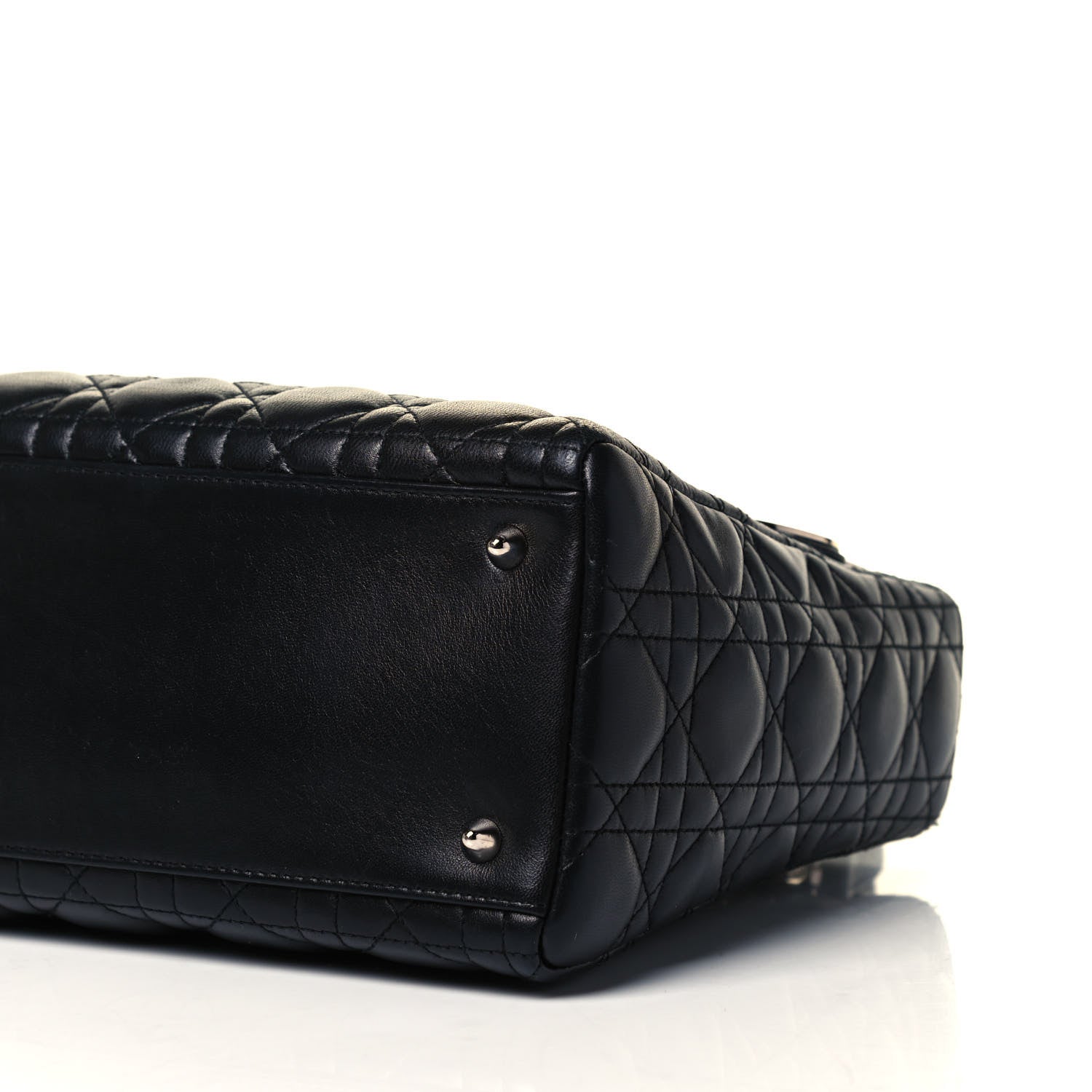 Christian Dior Lambskin Cannage Medium Lady Dior Black 9 of 9