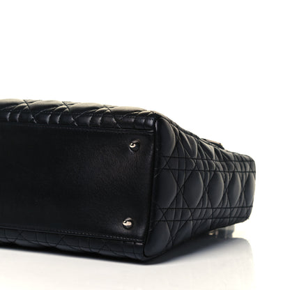 Christian Dior Lambskin Cannage Medium Lady Dior Black 9 of 9