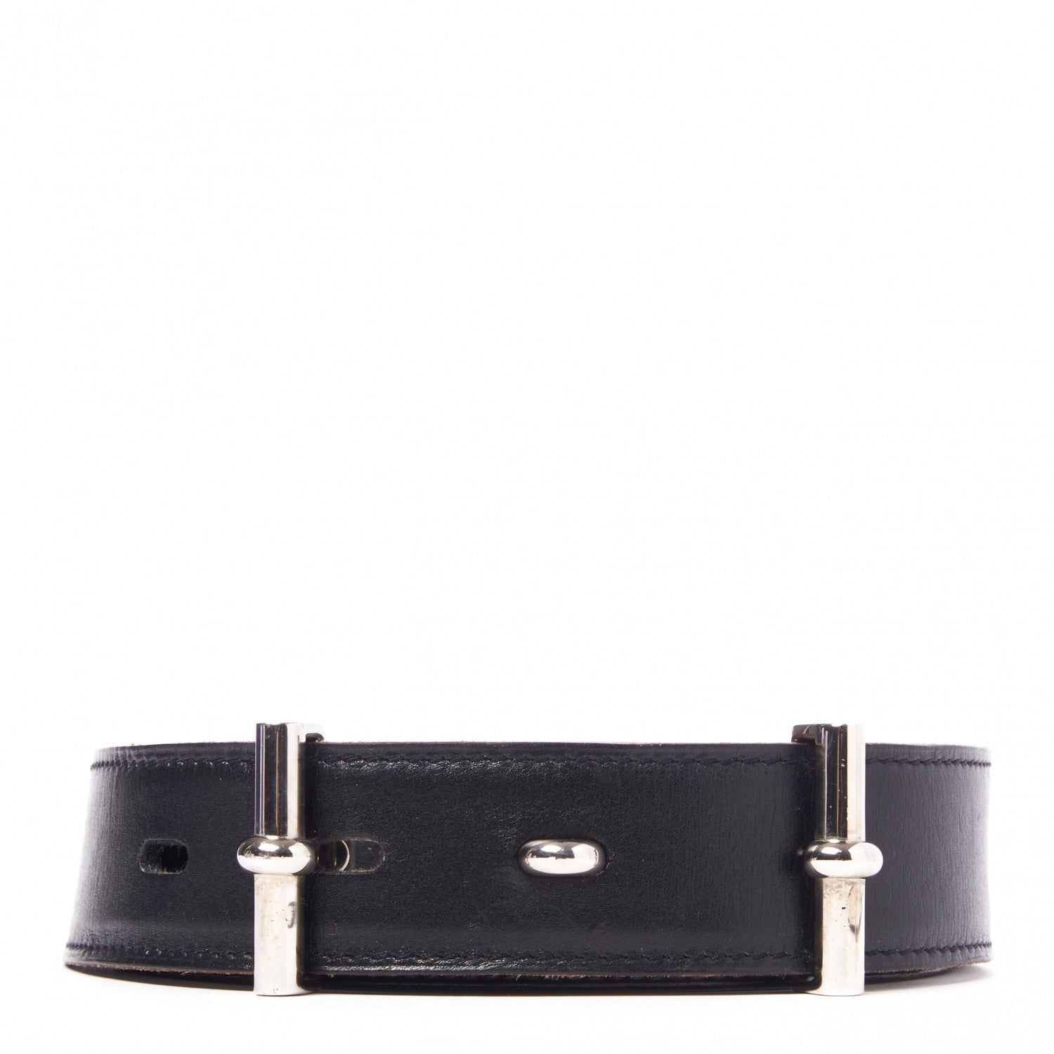 Hermes Box Togo 32mm Belt 105 Black Gold 1 of 5