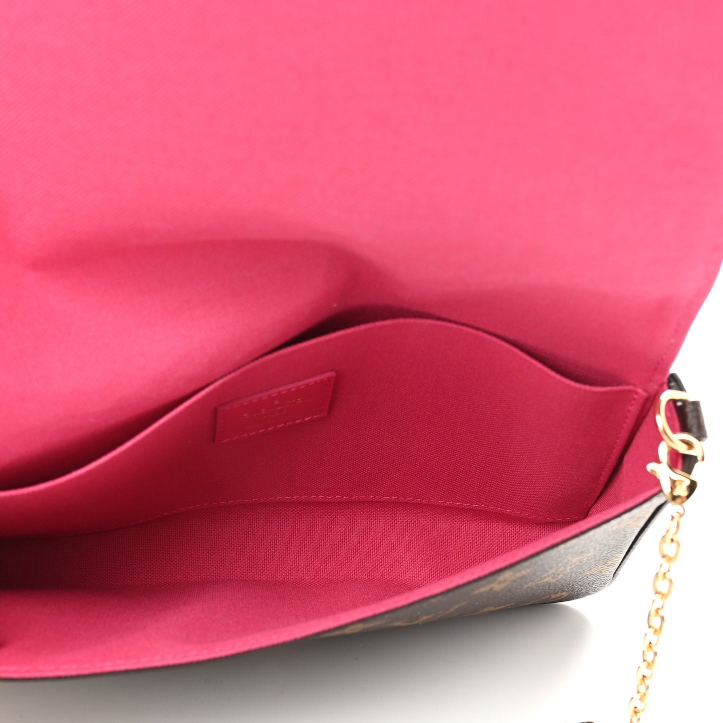 Monogram 2021 Christmas Animation Hollywood Pochette Felicie Chain Wallet Fuchsia