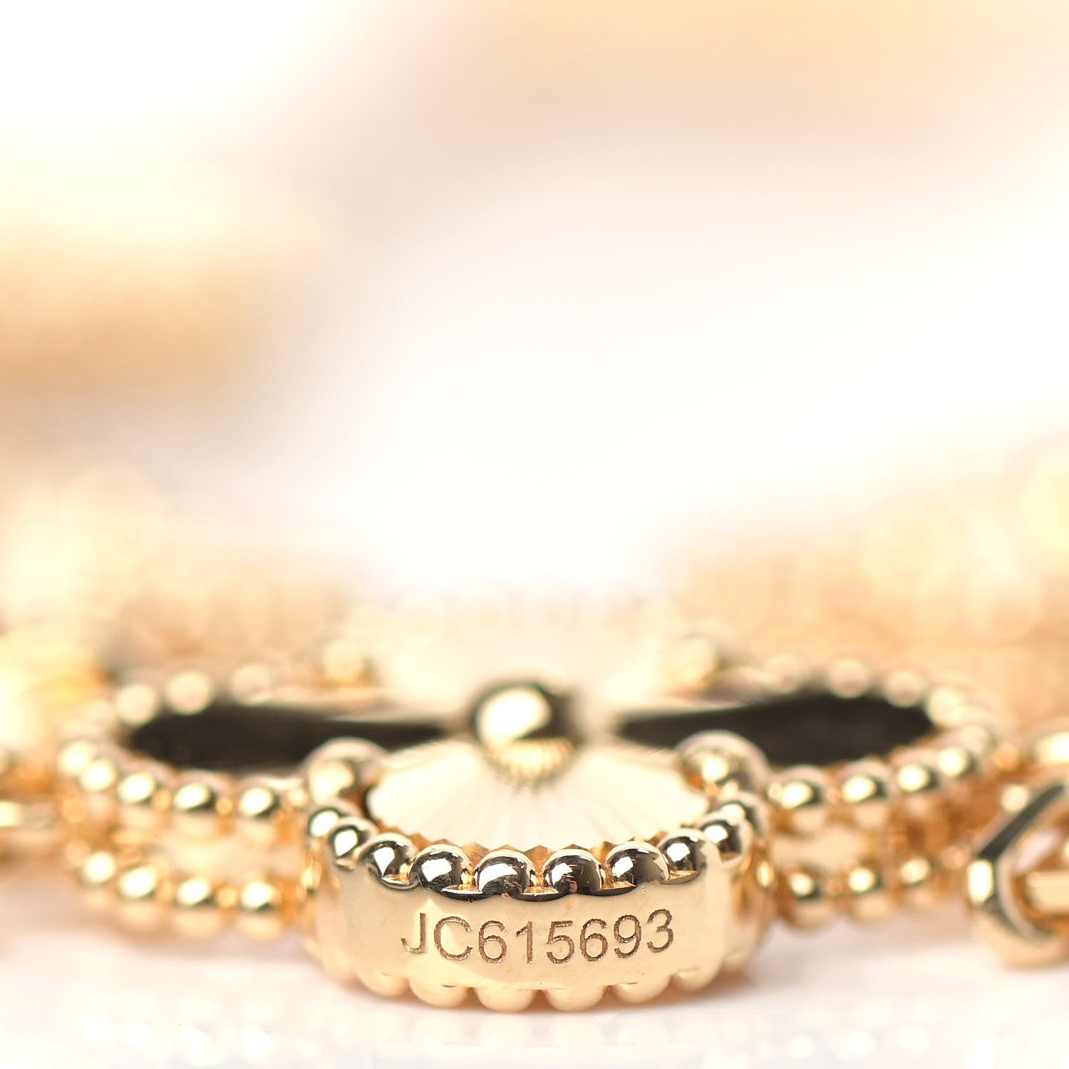 Van Cleef & Arpels 18K Yellow Gold 10 Motifs Guilloche Vintage Alhambra Necklace 5 of 6