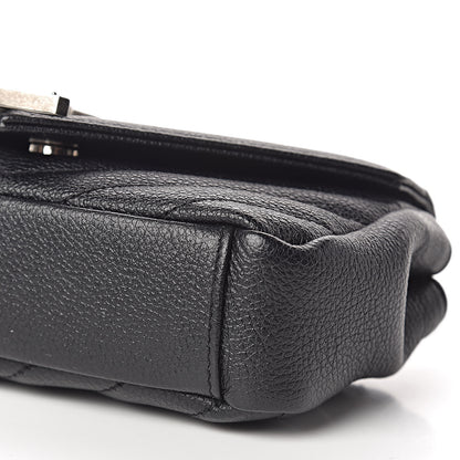Saint Laurent Grained Calfskin Matelasse Chevron Classic Monogram Baby Chain Bag Black 9 of 9