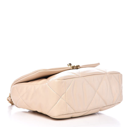 Chanel Goatskin Quilted Medium 19 Flap Beige 4 of 10