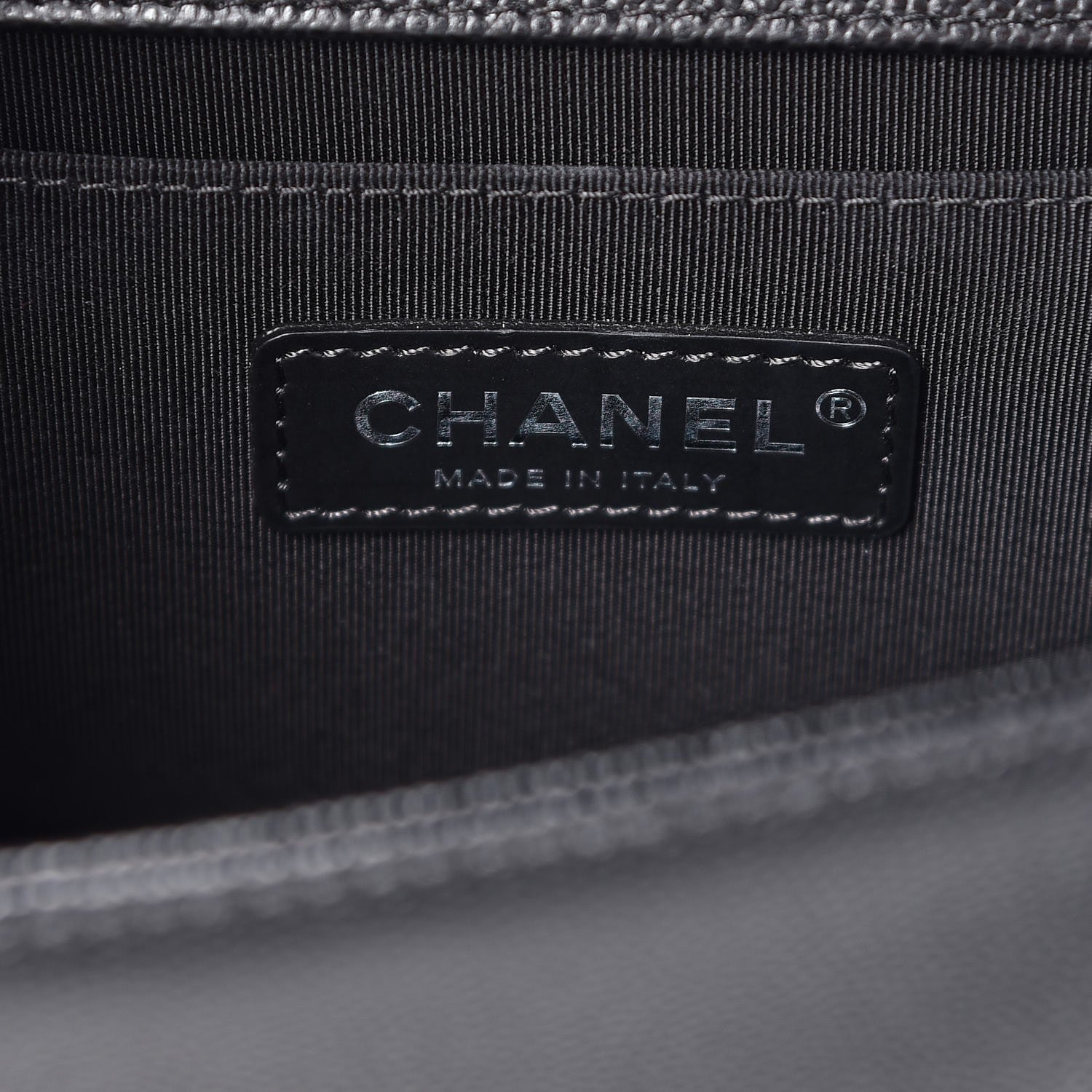 Chanel Caviar Chevron Quilted Medium Boy Flap Black 6 of 8