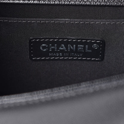 Chanel Caviar Chevron Quilted Medium Boy Flap Black 6 of 8