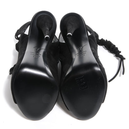 FASHIONPHILE GIUSEPPEZANOTTISuedeLaceUpPaneledSandals37.5Black 5 of 6