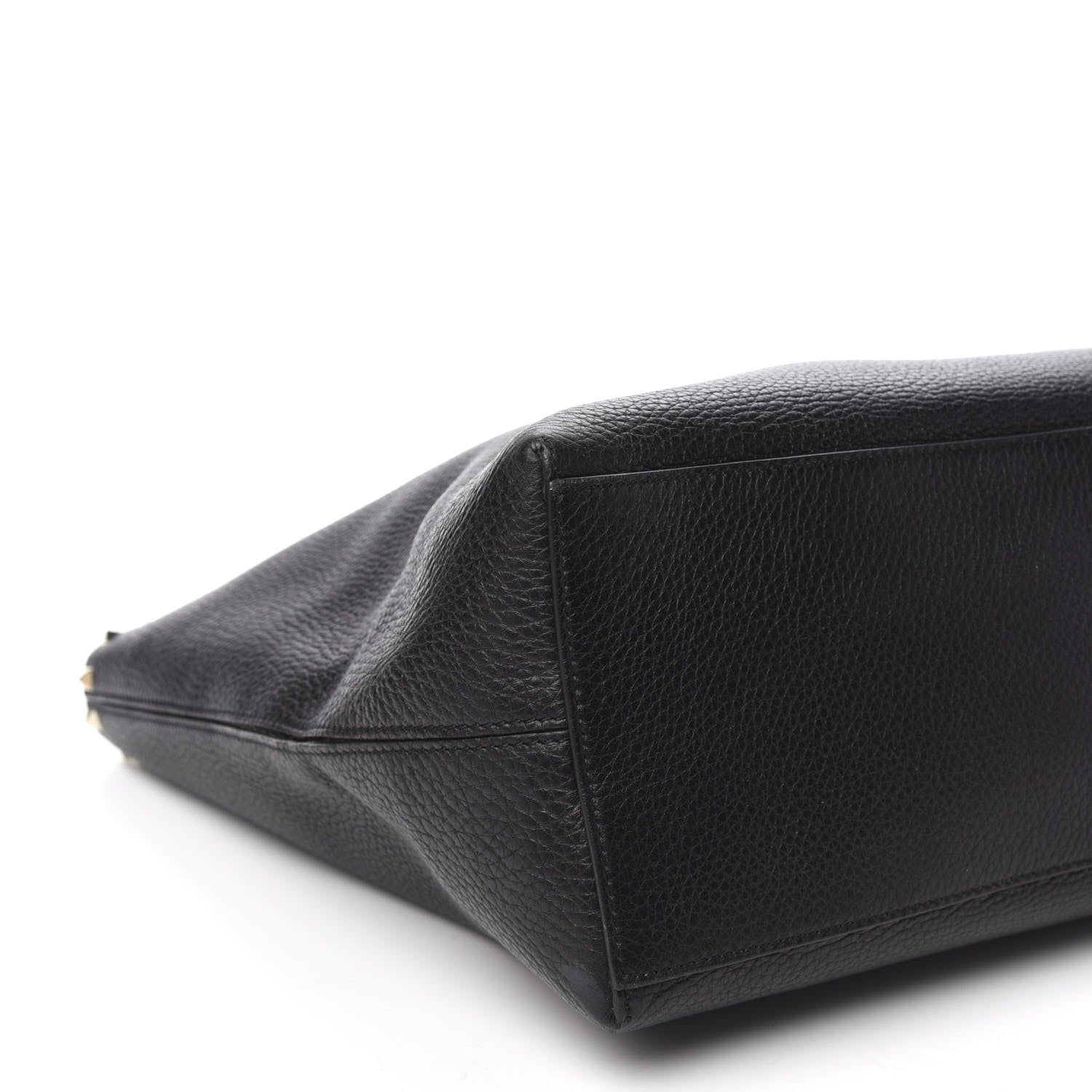 Valentino Garavani Grained Calfskin Rockstud Shoulder Tote Black 6 of 10