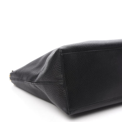 Valentino Garavani Grained Calfskin Rockstud Shoulder Tote Black 6 of 10
