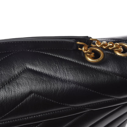 Saint Laurent Calfskin Y Quilted Monogram Medium Loulou Chain Satchel Black 12 of 14