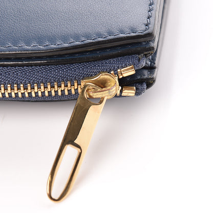 Burberry Calfskin Alvington Continental Wallet Blue 9 of 9