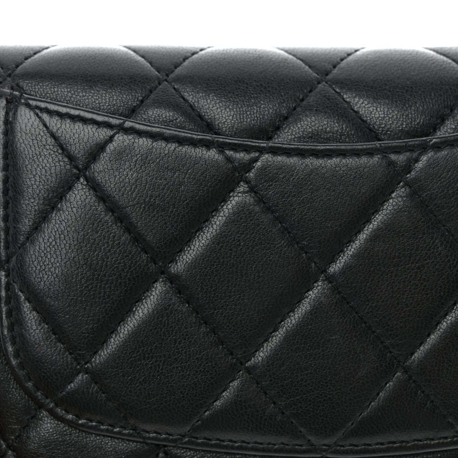 Chanel Lambskin Quilted Large Flap Wallet Black 13 of 15