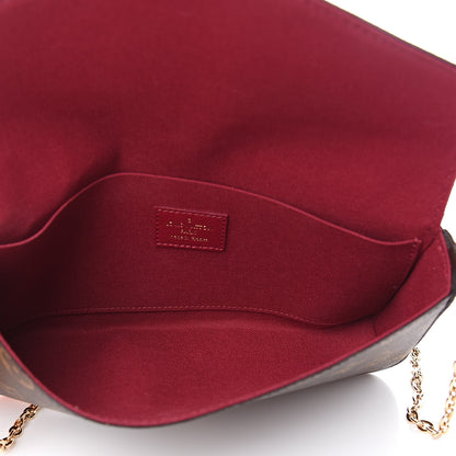 Louis Vuitton Monogram Pochette Felicie Chain Wallet Fuchsia 4 of 10