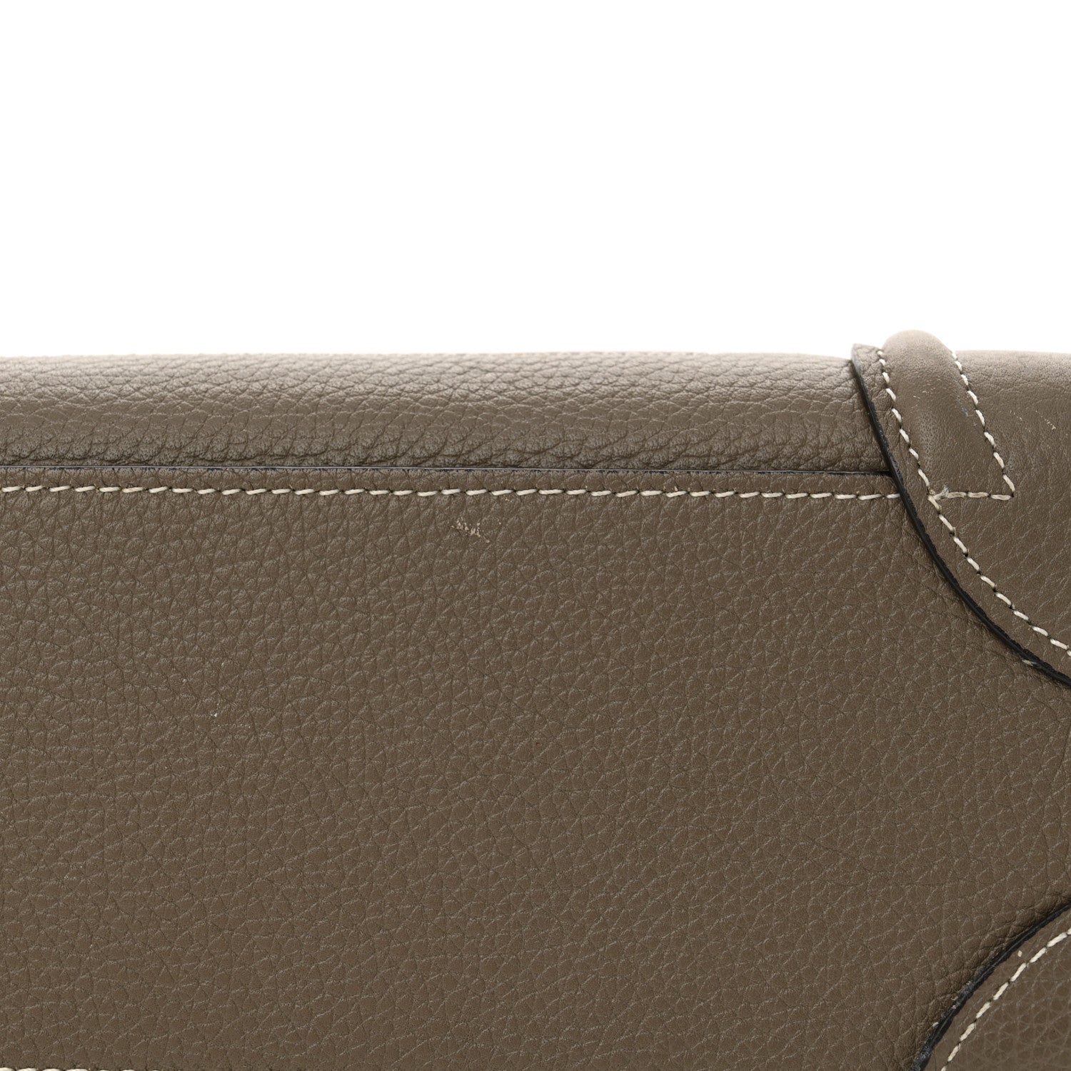 Celine Drummed Calfskin Nano Luggage Souris 16 of 18