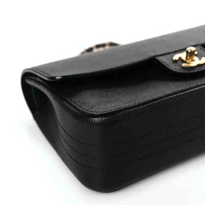Chanel Grained Calfskin Medium Classic Pure Double Flap Black 7 of 8