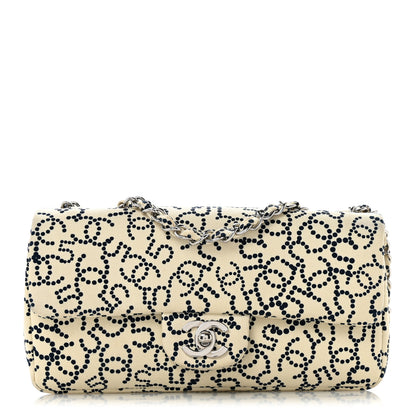 Chanel Canvas Medium Logo CC Flap  Beige Black 1 of 11