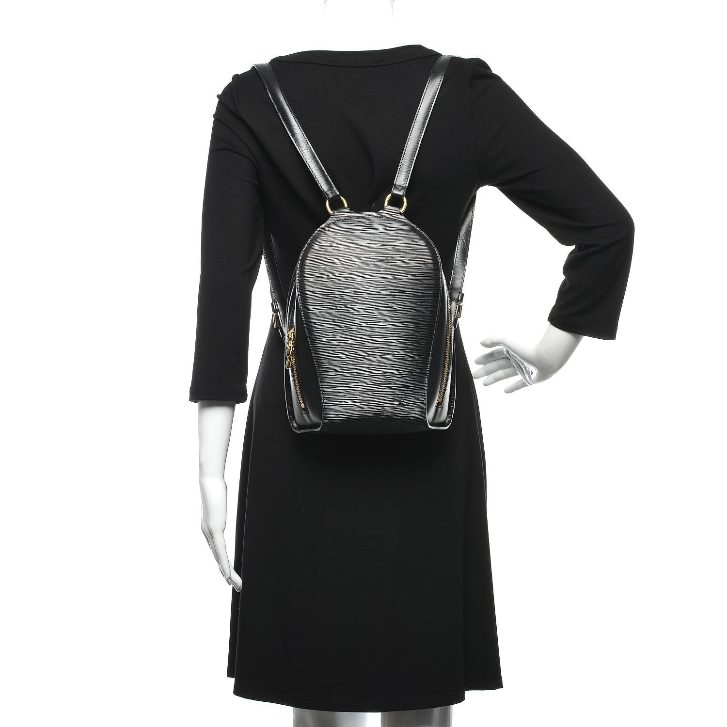Louis Vuitton Epi Mabillon Backpack Black 2 of 9