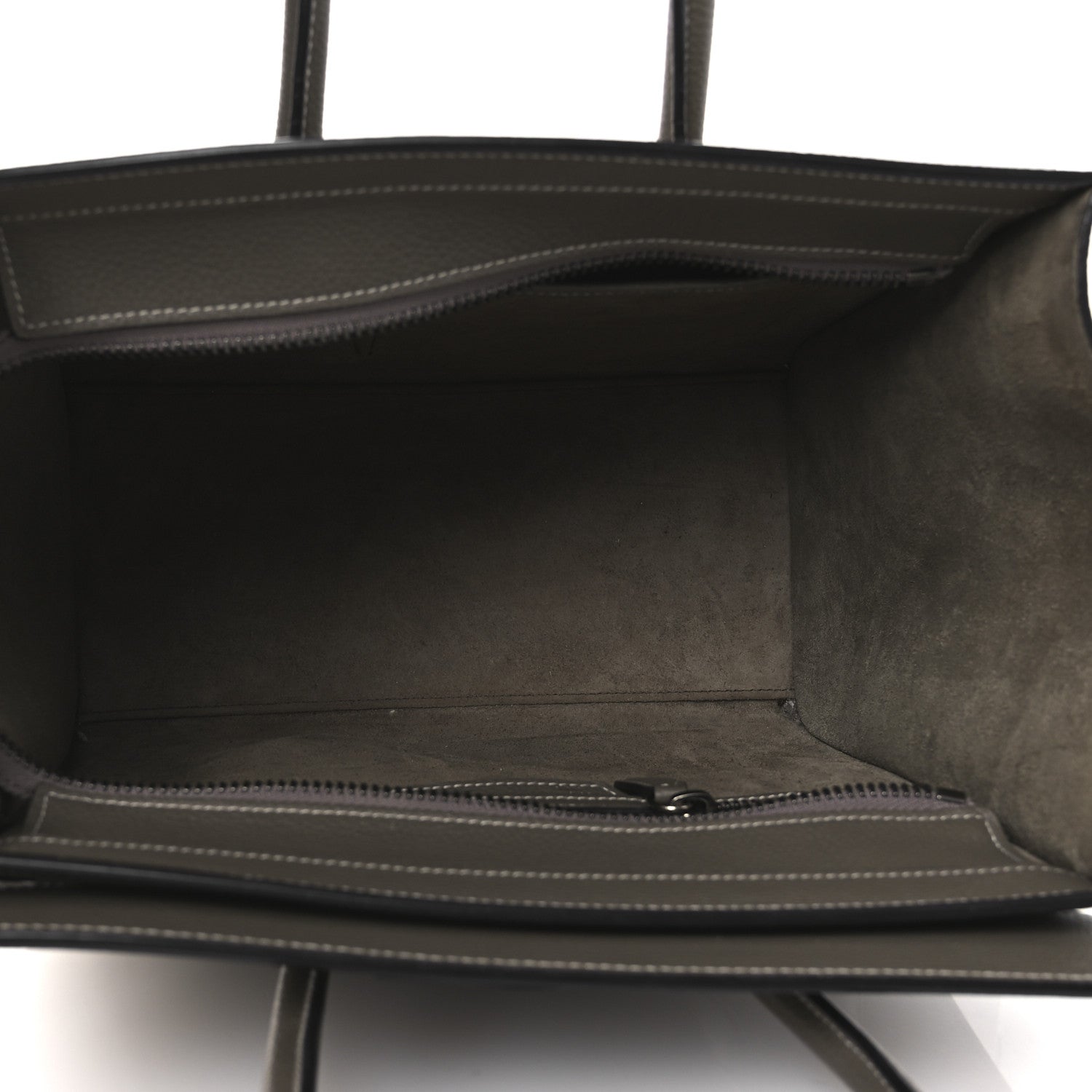 Celine Drummed Calfskin Micro Luggage Souris 5 of 14