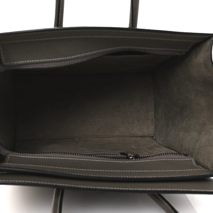 Celine Drummed Calfskin Micro Luggage Souris 5 of 14
