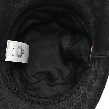 Gucci Monogram Textured Dollar Calfskin GG Jago Bucket Hat L Black 7 of 8