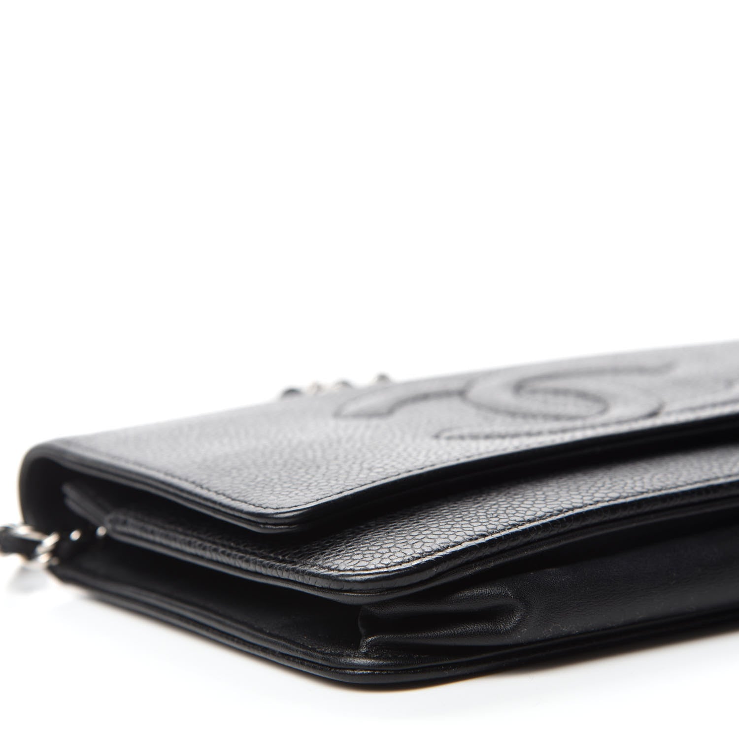 Chanel Caviar Timeless CC Wallet On Chain WOC Black 6 of 11