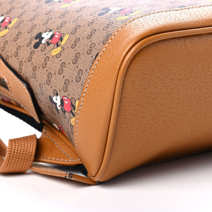 Gucci X DISNEY Mini Vintage GG Supreme Monogram Mickey Mouse Small Dome Backpack Beige Vintage Sun Oil 8 of 9