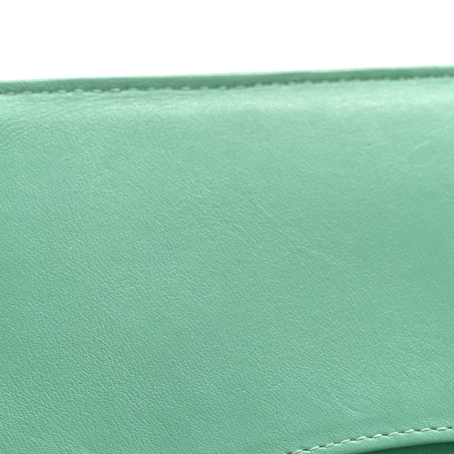 Chanel Patent Quilted Yen Wallet Turquoise 11 of 14