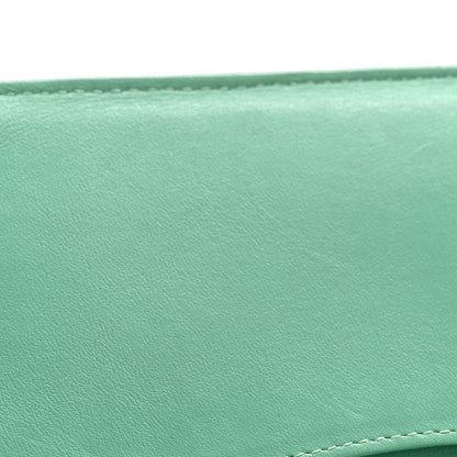 Chanel Patent Quilted Yen Wallet Turquoise 11 of 14