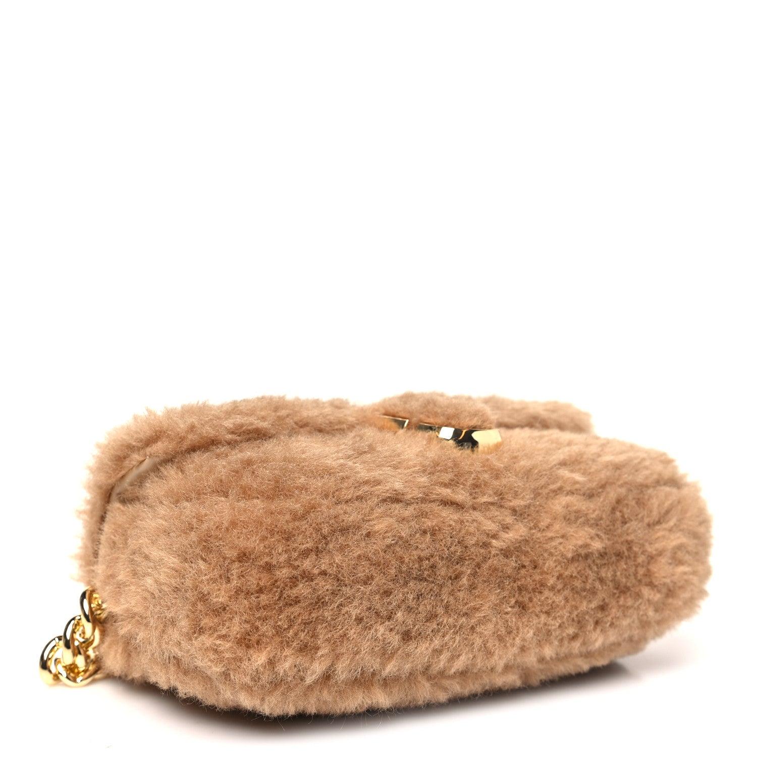 Marc Jacobs Faux Fur Calfskin Mini The Teddy J Marc Shoulder Bag Camel 4 of 10