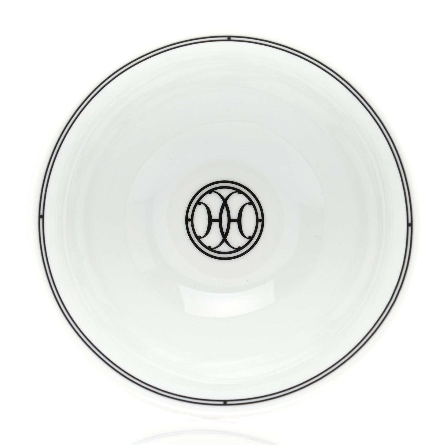 Hermes Porcelain H Deco Bowl Set of 2 3 of 8
