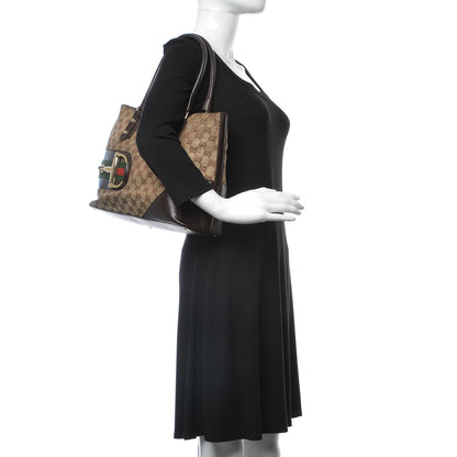 Gucci Monogram Medium Hasler Tote Dark Brown 2 of 24