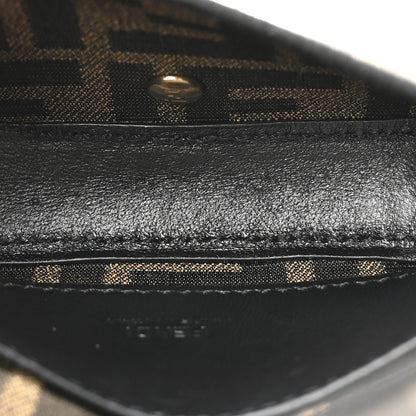 Fendi Glazed Fabric FF 1974 Nano Baguette Charm Mogano Panna 8 of 21