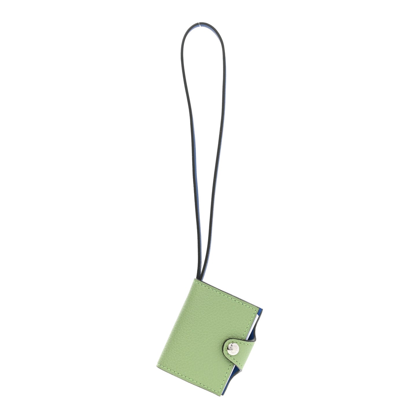 Evercolor Swift Verso Ulysse Nano Bag Charm Vert Criquet Bleu France